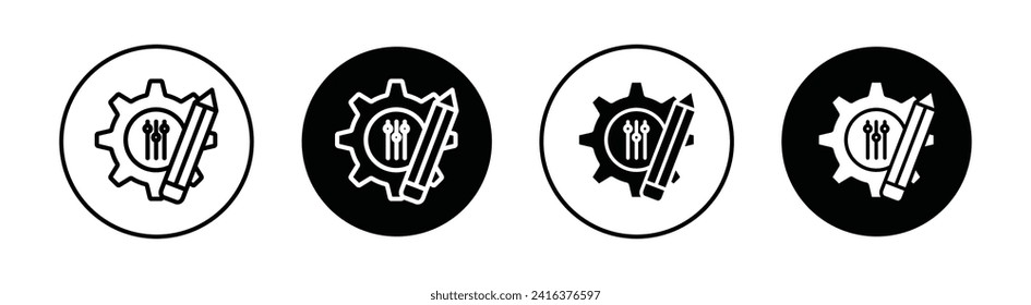 Mass customization vector line icon illustration.