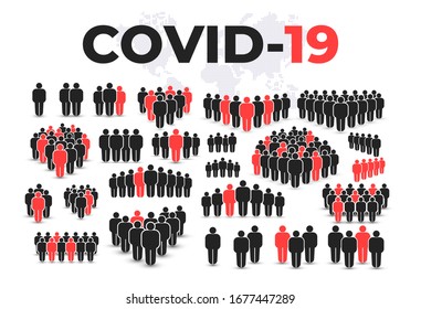 Mass infection of people Novel Coronavirus 2019-nCoV. China pathogen respiratory coronavirus 2019-nCoV originating in Wuhan, Asia-China map infographic. Vector illustration isolated on blue background