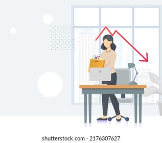 Mass Lay Off - Loss of Job - Employee moving out - Illustration as EPS 10 File