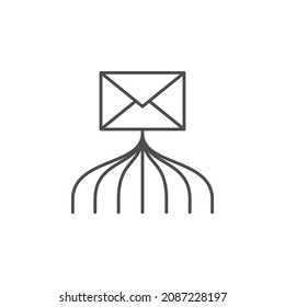 Mass Mailing Line Outline Icon