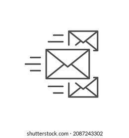 Mass mailing line outline icon