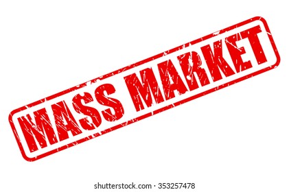 MASS MARKET red stamp text on white