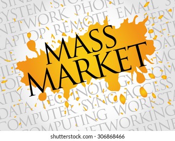 Mass Market word cloud concept