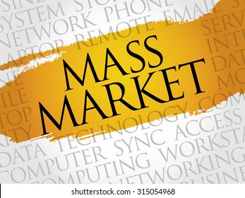 Mass Market word cloud concept