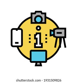 mass media color icon vector. mass media sign. isolated symbol illustration