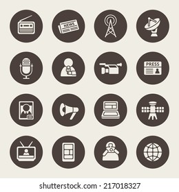 Mass media icon set