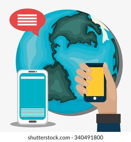 Mass media news graphic design with icons, vector illustration