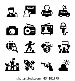 Mass Media  & News Icon Set