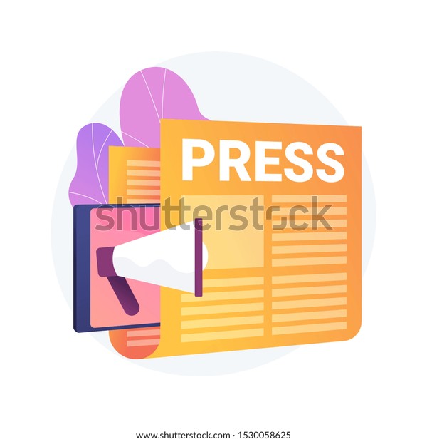 Mass media,\
press release. Newspaper publishing, daily news, propaganda idea.\
Tabloid with headline. Reportage, journalism design element. Vector\
isolated concept metaphor\
illustration