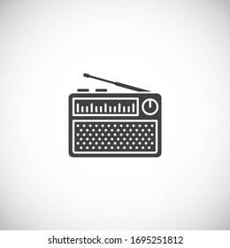 Mass media related icon on background for graphic and web design. Creative illustration concept symbol for web or mobile app.