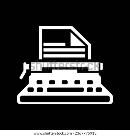 Mass media typewriter press icon.