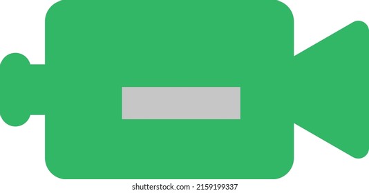 Cámara de vídeo de medios masivos, ilustración, vector sobre fondo blanco.