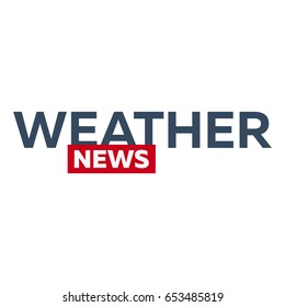 Mass Media. Weather News Logo For Television Studio. TV Show