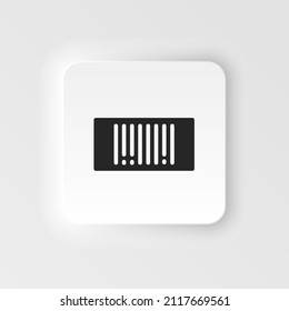 Mass production, bar code neumorphic style vector icon. Simple element illustration from UI concept. Mass production, bar code neumorphic style vector icon. Infographic concept