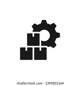 Mass production, boxes icon - Vector. Simple element illustration from UI concept. Mass production, boxes icon - Vector. Infographic concept vector illustration. on white background