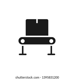Mass production, conveyor icon - Vector. Simple element illustration from UI concept. Mass production, conveyor icon - Vector. Infographic concept vector illustration. on white background