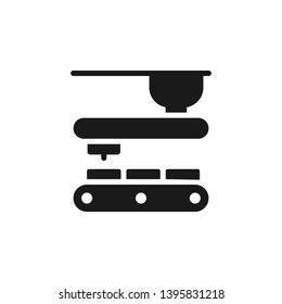 Mass production, conveyor icon - Vector. Simple element illustration from UI concept. Mass production, conveyor icon - Vector. Infographic concept vector illustration. on white background