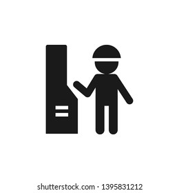 Mass production, engineer icon - Vector. Simple element illustration from UI concept. Mass production, engineer icon - Vector. Infographic concept vector illustration. on white background