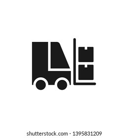 Mass production, forklift icon - Vector. Simple element illustration from UI concept. Mass production, forklift icon - Vector. Infographic concept vector illustration. on white background