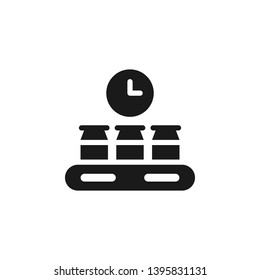 Mass production, production icon - Vector. Simple element illustration from UI concept. Mass production, production icon - Vector. Infographic concept vector illustration. on white background