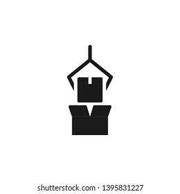 Mass production, package icon - Vector. Simple element illustration from UI concept. Mass production, package icon - Vector. Infographic concept vector illustration. on white background