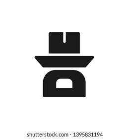 Mass production, weight icon - Vector. Simple element illustration from UI concept. Mass production, weight icon - Vector. Infographic concept vector illustration. on white background