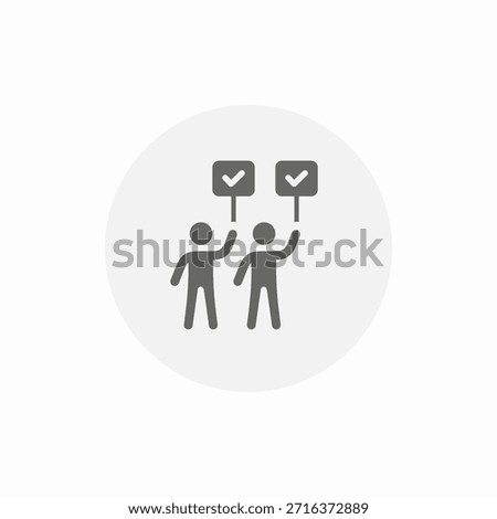 mass protest icon sign vector