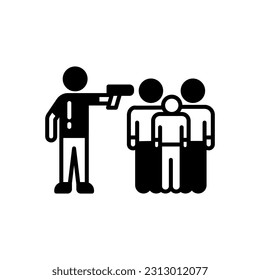 Icono de disparo masivo en vector. Ilustración