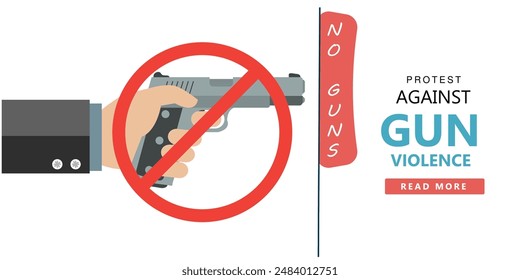 Mass Shootings protesting against gun violence concept