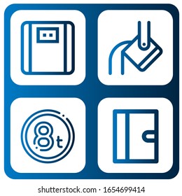mass simple icons set. Contains such icons as Bathroom scale, Heavy, Weight, Journal, can be used for web, mobile and logo