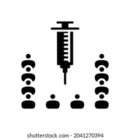 Mass Vaccination icon in vector. Logotype