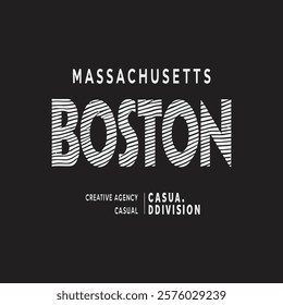 Massachusetts boston typography t shirt design