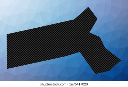 Massachusetts geometric map. Stencil shape of Massachusetts in low poly style. Trendy US state vector illustration.