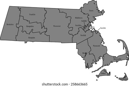 Massachusetts map