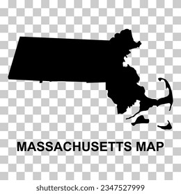 Massachusetts map shape, united states of america. Flat concept icon symbol vector illustration .