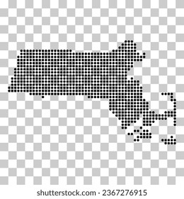Massachusetts map shape, united states of america. Flat concept icon symbol vector illustration . svg