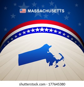 Massachusetts map vector background