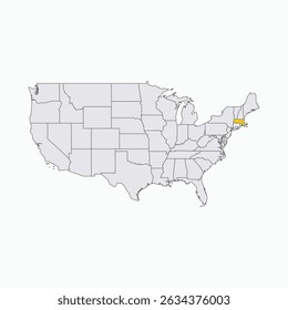 Massachusetts Region highlighted on USA map