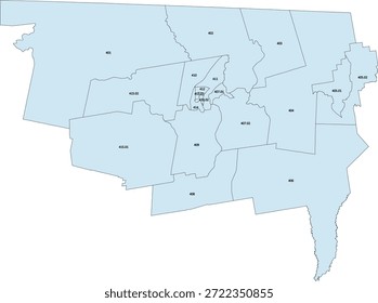 Estado de Massachusetts Vector del Condado de Franklin Tracto del Censo polígono basado en datos del censo de Tiger 2020