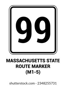 MASSACHUSETTS STATE ROUTE MARKER Guide (Signo de la Guía de MARCADOR DE RUTA ESTADOUNIDENSE) SIGNO SÍMBOLO DE CARRETERA MUTCD