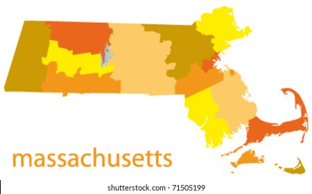 Massachusetts State Vector Map