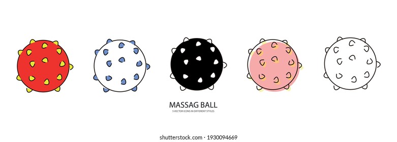 massag ball vector type icon