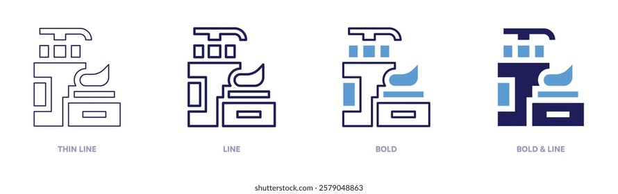 Massage aftercare icon in 4 different styles. Thin Line, Line, Bold, and Bold Line. Duotone style. Editable stroke.