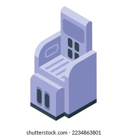 Massage armchair icon isometric vector. Spa health. Foot therapy
