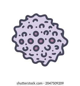 símbolo de la bola de masaje vectorial doodle simple