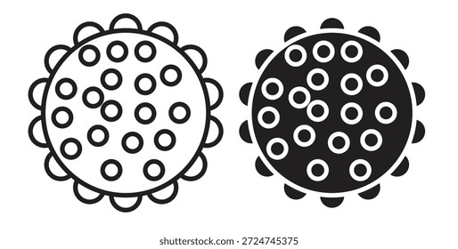 Ícone de bola de massagem. sinal plano preenchido para conceito móvel e web design