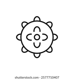 Massage ball icon Flat simple outline