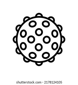 Massage Ball Icon. Line Art Style Design Isolated On White Background