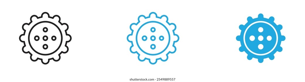 Massageball-Symbol Kontur Vektorlinienset