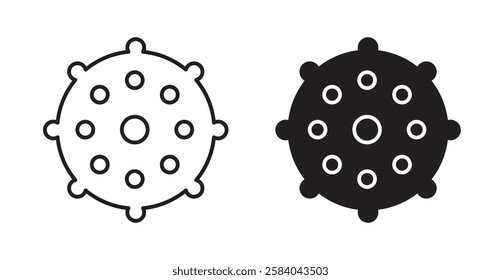Massage ball icon set in thin line. vector illustrations for web